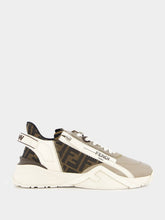 Fendi Flow Beige Leather Low-Top Sneakers