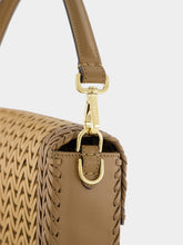 Fendi Interlaced Leather Baguette Bag