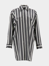 Fendi Striped Silk Satin Shirt Dress