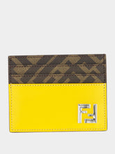 Fendi Yellow FF Squared Card Holder