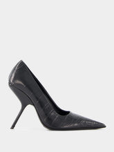 Ferragamo Eva Crocodile-Embossed Pumps