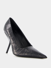 Ferragamo Eva Crocodile-Embossed Pumps