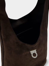 Ferragamo Large Hobo Suede Bag With Buckle