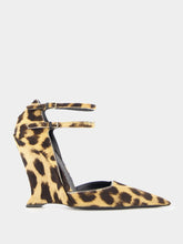Ferragamo Leopard-Print Wedge Pumps