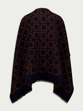 Ferragamo Monogram-Pattern Fringed Cape