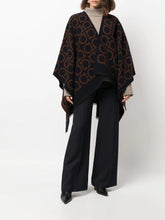 Ferragamo Monogram-Pattern Fringed Cape