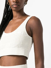Frame Crochet-Knit Cropped Top