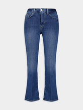 Frame Cropped-Leg Flared Jeans