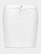 Frame Raw-Hem Denim Mini Skirt