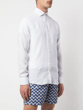 Frescobol Carioca Antonio White Linen Shirt