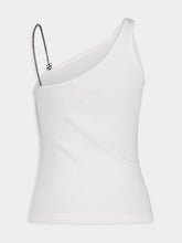 Givenchy Asymmetric Chain Detail White Top
