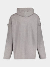Givenchy Grey Hooded Sweatshirt with Hardwear Detailing