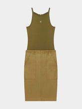 Givenchy Olive Knit Top and Skirt Dress