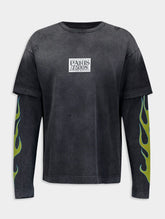 Givenchy Overlapped Cotton T-Shirt With GIVENCHY Flames Print