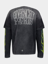 Givenchy Overlapped Cotton T-Shirt With GIVENCHY Flames Print