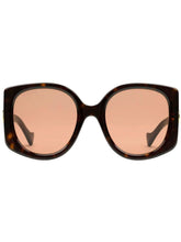 Gucci 1257 Havana Square Sunglasses