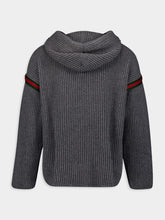 Gucci Cashmere Ribbed-Knit Hoodie
