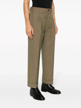 Gucci Check-Pattern Wool Trousers