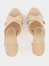 Gucci Crisscross Leather Straps Platform Sandals