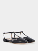 Gucci Double G Patent-Finish Ballerinas