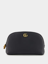Gucci Double G-Plaque Leather Make-Up Bag