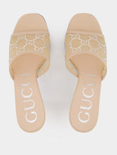 Gucci GG 76mm Rhinestone Mules