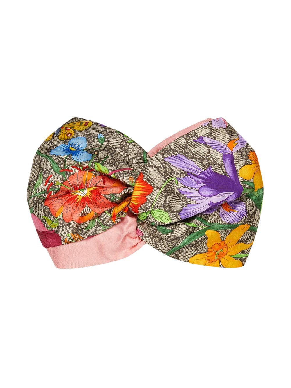 Gucci offers GG Flora Print Silk Headband! 609319 3GC02 Medium!