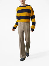 Gucci GG-Perforated Striped Wool Jumper