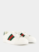 Gucci Green and Red Web Ace Sneakers