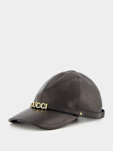 Gucci Gucci Detail Leather Baseball Hat