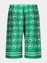 Gucci Horse-Graphic Print Silk Shorts