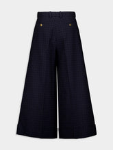 Gucci Horsebit-Print Wide-Leg Trousers