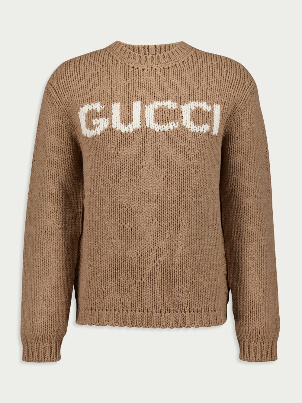 Gucci Intarsia-Knit Logo Wool Jumper FASHION CLINIC