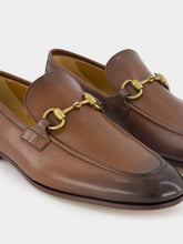Gucci Dark Brown Leather Jordaan Loafers