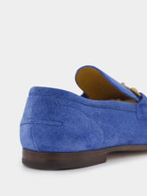 Gucci Jordaan Blue Suede Loafers