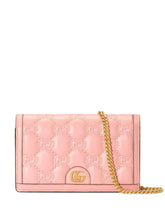 Gucci Leather small matelassé chain wallet
