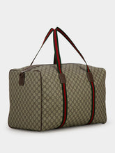 Gucci Maxi Supreme Duffle Bag With Web
