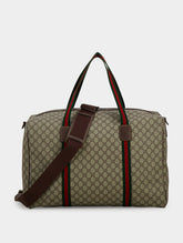 Gucci Maxi Supreme Duffle Bag With Web
