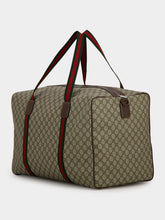 Gucci Maxi Supreme Duffle Bag With Web