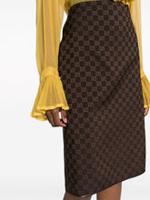 Gucci Monogram Pattern Pencil Skirt