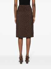 Gucci Monogram Pattern Pencil Skirt