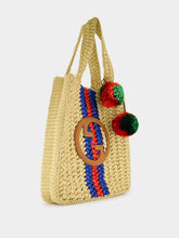 Gucci Raffia Tote Bag With Round Interlocking G