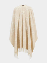 Gucci Reversible Jumbo GG Cashmere Beige Poncho