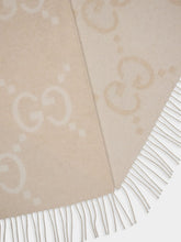 Gucci Reversible Jumbo GG Cashmere Beige Poncho