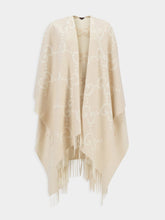 Gucci Reversible Jumbo GG Cashmere Beige Poncho