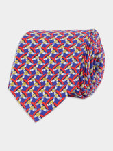 Gucci Round Interlocking G Belts Print Silk Tie