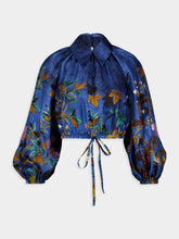 Gucci Tian Print Silk Twill Top