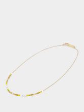 Isabel Marant Chain-Link Beaded Yellow Necklace