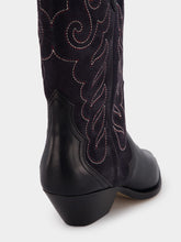 Isabel Marant Duerto Black Suede Cowboy Boots