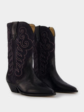 Isabel Marant Duerto Black Suede Cowboy Boots